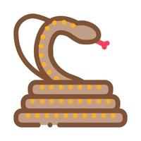 cobra anaconda malaisie icône contour vectoriel illustration