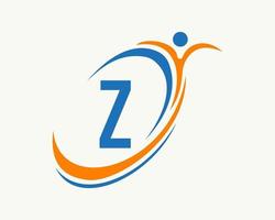 création de logo de remise en forme lettre z. bio, icône de la santé. logo médical vecteur