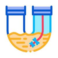 illustration de contour vectoriel icône de nettoyage de tuyau