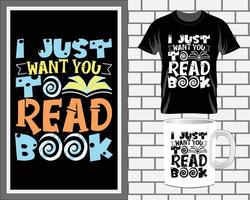 je veux juste que tu livre citations typographie t shirt design vecteur