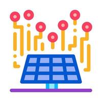 illustration de contour vectoriel icône capteurs solaires