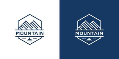 inspiration de conception de logo de marketing de montagne vecteur