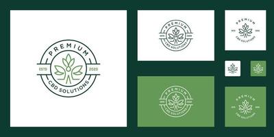 marijuana santé cannabis médical logo conçoit vecteur chanvre cbd extrait d'huile feuille verte