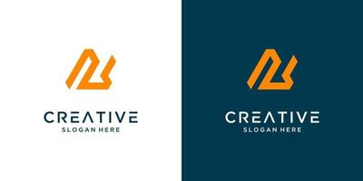 lettre créative une entreprise de conception de logo vecteur