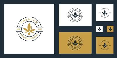cbd, marijuana, cannabis, inspiration de conception de logo premium vecteur