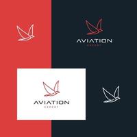 conception de logo aviation, aigle, faucon, faucon vecteur