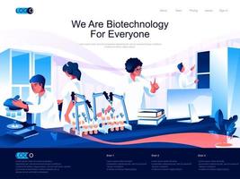 nous sommes la biotechnologie pour tout le monde page de destination isométrique. vecteur