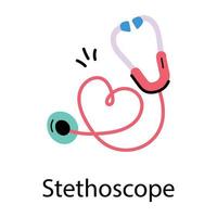 concepts de stéthoscope à la mode vecteur