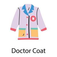 manteau de médecin à la mode vecteur