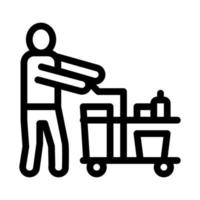 illustration vectorielle de l'icône du chariot de nettoyage vecteur