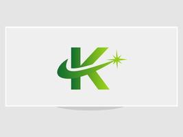 modèle de conception de logo lettre k étincelle vecteur