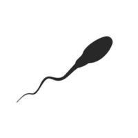 icône de sperme. logo médical de la banque de spermatozoïdes vecteur