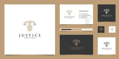 symbole de la loi de la justice premium. cabinet d'avocats, cabinets d'avocats, services d'avocats, inspiration de conception de logo de luxe. vecteur