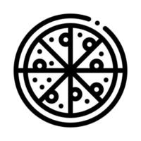 pizza italie repas icône vecteur contour illustration