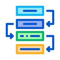 illustration vectorielle de l'icône du plan de processus vecteur