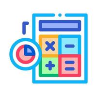 calculatrice pour vecteur ligne mince icône statisticien