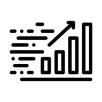 illustration de contour vectoriel icône graphique à croissance rapide