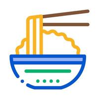 corée du sud repas icône vecteur contour illustration