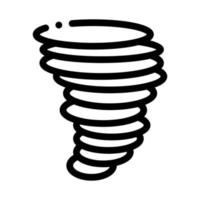 tornade, ouragan, icône, vecteur, contour, illustration vecteur