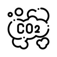 co2 couvant fumée vapeur air vecteur fine ligne icône