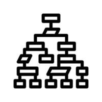 icône de fine ligne de vecteur de système informatique de structure