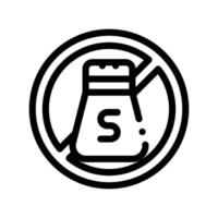 icône de fine ligne de vecteur de sel d'épice sans allergène
