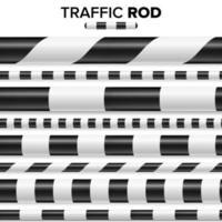bâton de police de la circulation, jeu de matraques isolé sur fond blanc. horizontale sans soudure. vecteur. vecteur