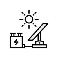 icône d'énergie solaire pour votre site Web, mobile, présentation et conception de logo. vecteur