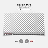 vecteur de modèle d'interface de lecteur vidéo. bonne conception vierge pour les applications Web et mobiles.