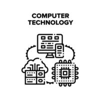 illustration de concept de vecteur de technologie informatique