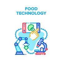 illustration de couleur de concept de vecteur de technologie alimentaire