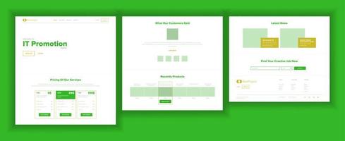 vecteur de modèle de conception de site Web. atterrissage d'affaires. page Web. c'est la technologie. progression de l'optimisation. créativité élégante. analyse publicitaire. illustration