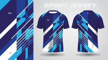 conception de maillot de sport chemise bleue vecteur