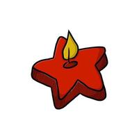 bougie étoile aromathérapie logo vecteur dessiné à la main vintage conceptuel. icône de thérapie aux bougies pour se détendre