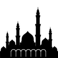 modèle de logo d'icône de silhouette de mosquée, modèle de conception d'illustration vectorielle d'icône de mosquéemodèle de logo d'icône de silhouette de mosquée, modèle de conception d'illustration vectorielle d'icône de mosquée minimaliste noir et blanc vecteur