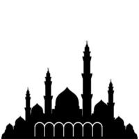 modèle de logo d'icône de silhouette de mosquée, modèle de conception d'illustration vectorielle d'icône de mosquéemodèle de logo d'icône de silhouette de mosquée, modèle de conception d'illustration vectorielle d'icône de mosquée minimaliste noir et blanc vecteur