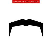 modèle d'icône de moustache rétro noir. style moustache vecteur