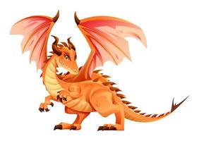 personnage de dragon en style cartoon vecteur