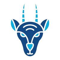 icône bicolore de glyphe d'antilope vecteur
