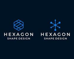 création de logo d'entreprise de technologie de connexion hexagonale. vecteur