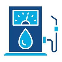 icône de deux couleurs de glyphe de carburant gaz vecteur