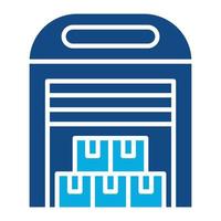 icône de deux couleurs de glyphe d'entrepôt de données vecteur