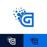 lettre g logo icône éléments de modèle de conception vecteur eps