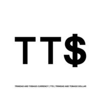 symbole monétaire de trinité-et-tobago, icône dollar de trinité-et-tobago, signe ttd. illustration vectorielle vecteur