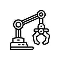 icône de bras de machine pour votre site Web, mobile, présentation et conception de logo. vecteur
