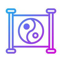 yin yang duocolor style violet illustration vecteur icône nouvel an chinois parfait.