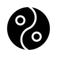 yin et yang style d'icône solide vecteur d'illustration du nouvel an chinois parfait.