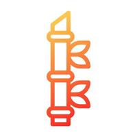 bambou duocolor style rouge illustration vecteur icône nouvel an chinois parfait.