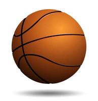ballon de sport réaliste pour le basket-ball sur fond blanc. sports d'équipe. vecteur isolé