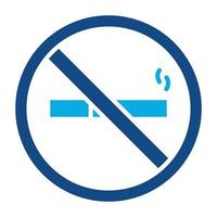 icône de deux couleurs glyphe non fumeur vecteur
